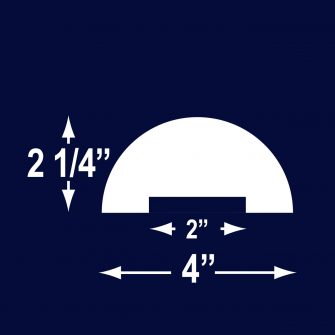 BPC-436G2   4″ Wide Dock Urethane Bumper