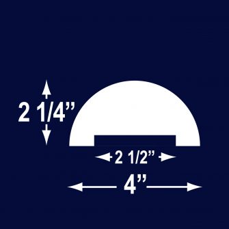 BPC-436G2.5   4″ Wide Dock Urethane Bumper